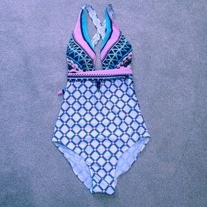 N/wot One piece halter bathing suit